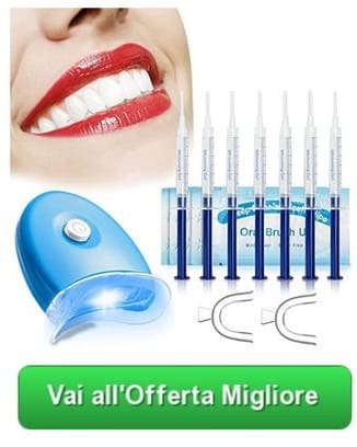 Kit per sbiancare i denti a casa con luce blu